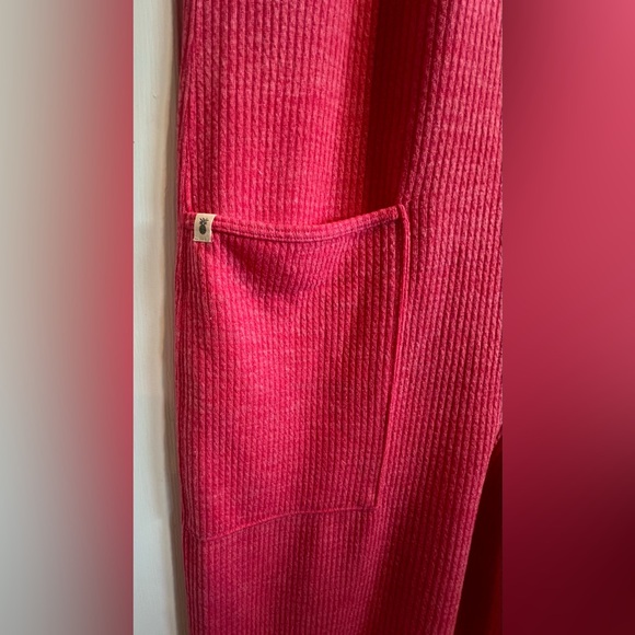 NWT 🩷 Waffle Knit Pink Jumpsuit with Front Pockets - Picture 7 of 14